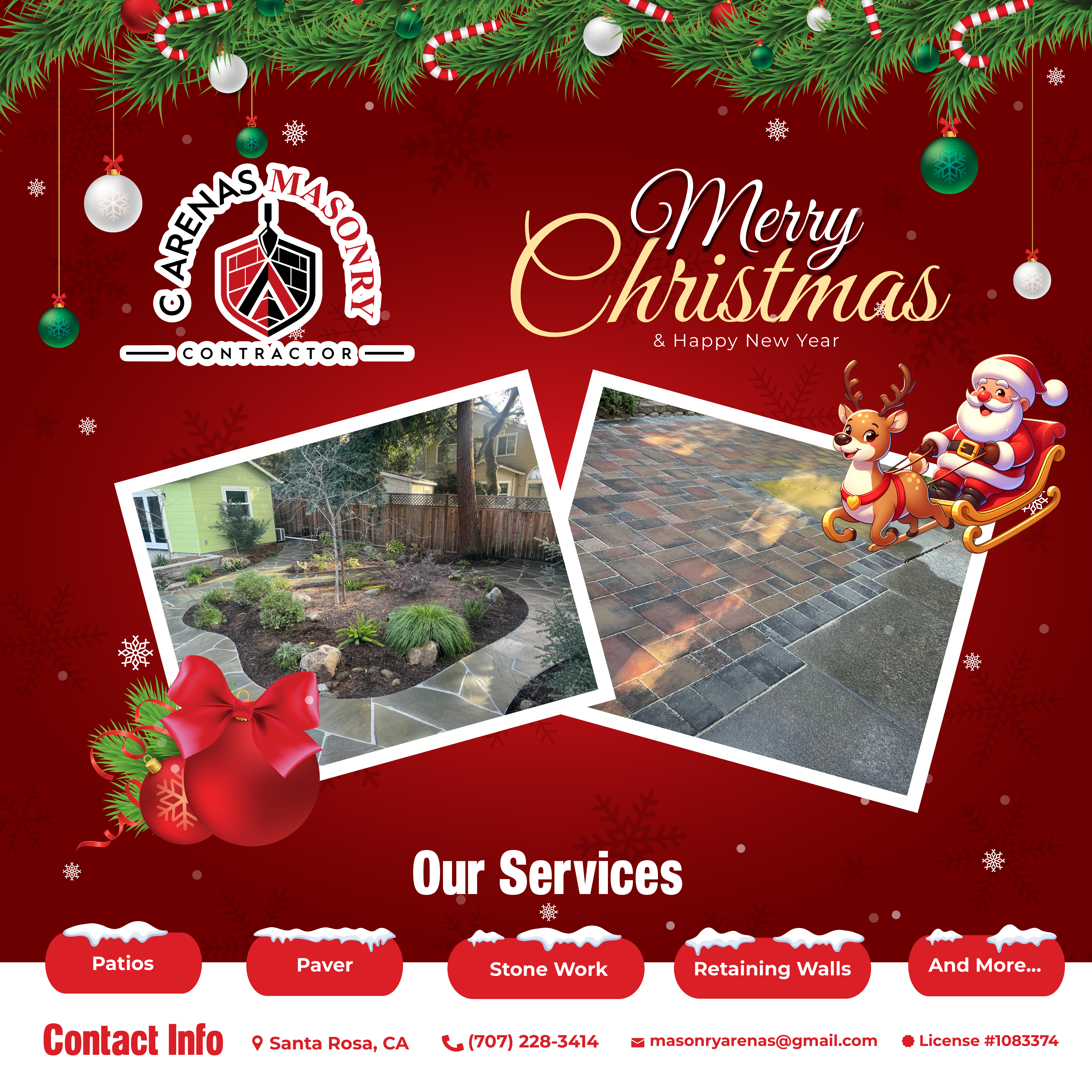 Merry Christmas and Happy New Year - Masonry Contractor